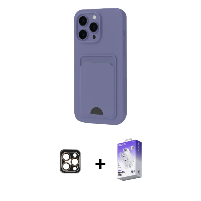MARSİLYAN™- iPhone 16 Pro Max Kılıf Vadi Çizgi Prime - Siyah Bilvis 5in1 3D Magic Cam Ekran Koruyucu + Gold PVD Metal Kamera Lens
