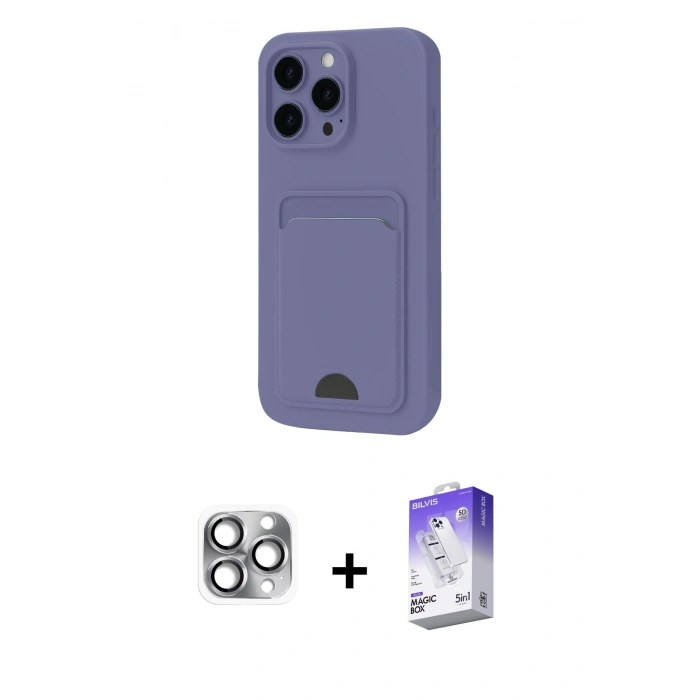 MARSİLYAN™- iPhone 16 Pro Max Kılıf Vadi Çizgi Prime - Siyah Bilvis 5in1 3D Magic Cam Ekran Koruyucu + Pers Alüminyum Kamera Lens - GI
