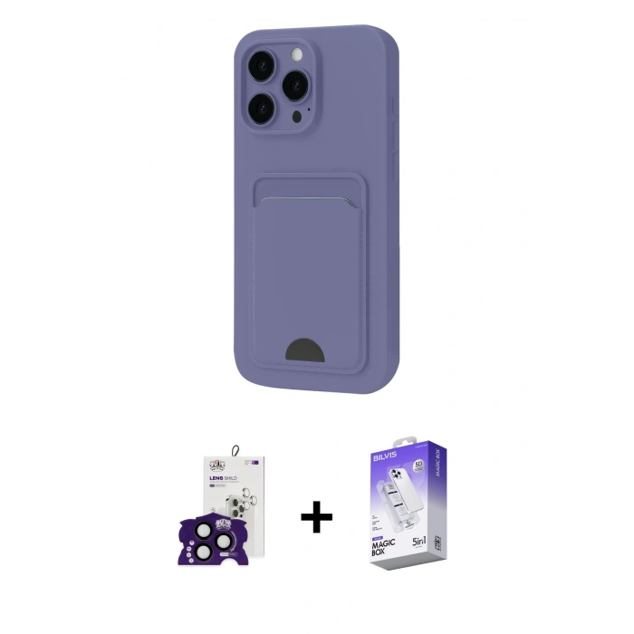 MARSİLYAN™- iPhone 16 Pro Max Kılıf Vadi Çizgi Prime - Siyah Bilvis 5in1 3D Magic Cam Ekran Koruyucu + Bilvis Titan Kamera Lens - SH