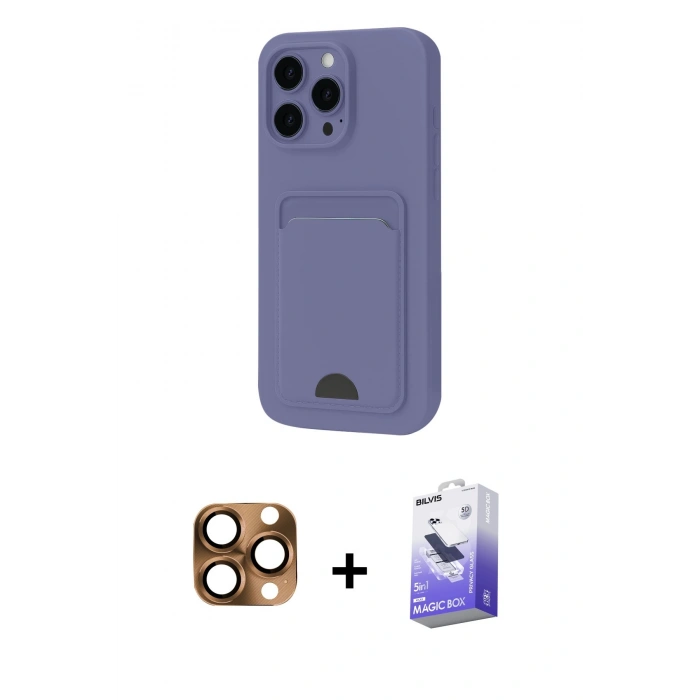 MARSİLYAN™- iPhone 16 Pro Max Kılıf Vadi Çizgi Prime - Siyah Bilvis 5in1 5D Magic Hayalet Cam Ekran Koruyucu + Pers Alüminyum Kamera Lens - CLTM