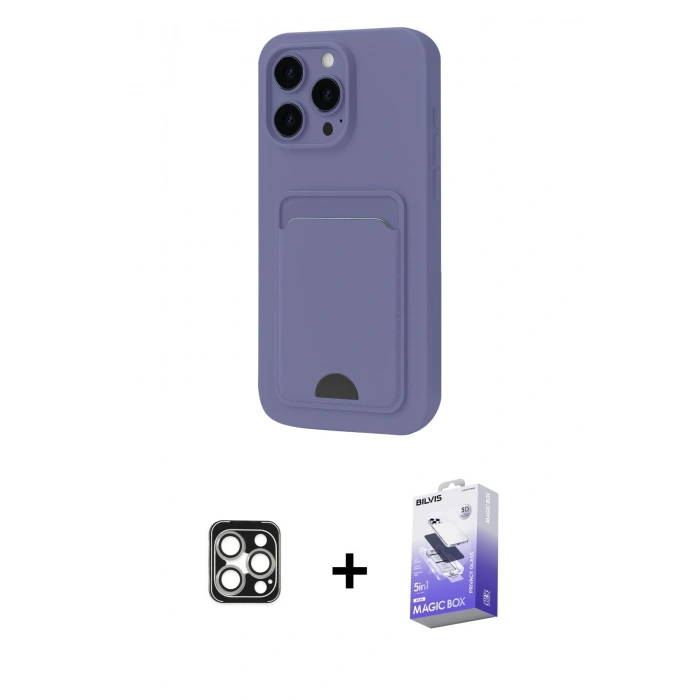 MARSİLYAN™- iPhone 16 Pro Max Kılıf Vadi Çizgi Prime - Siyah Bilvis 5in1 5D Magic Hayalet Cam Ekran Koruyucu + Gümüş PVD Metal Kamera Lens