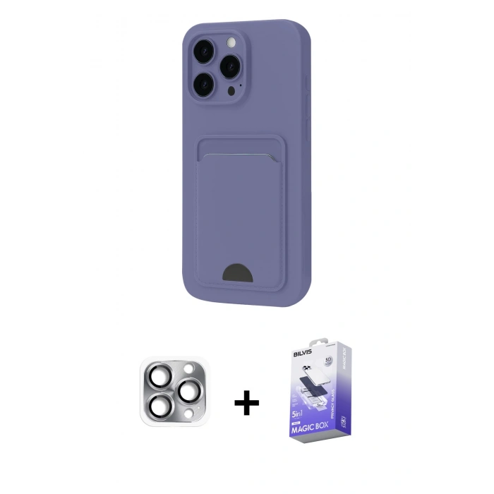 MARSİLYAN™- iPhone 16 Pro Max Kılıf Vadi Çizgi Prime - Siyah Bilvis 5in1 5D Magic Hayalet Cam Ekran Koruyucu + Pers Alüminyum Kamera Lens - GI