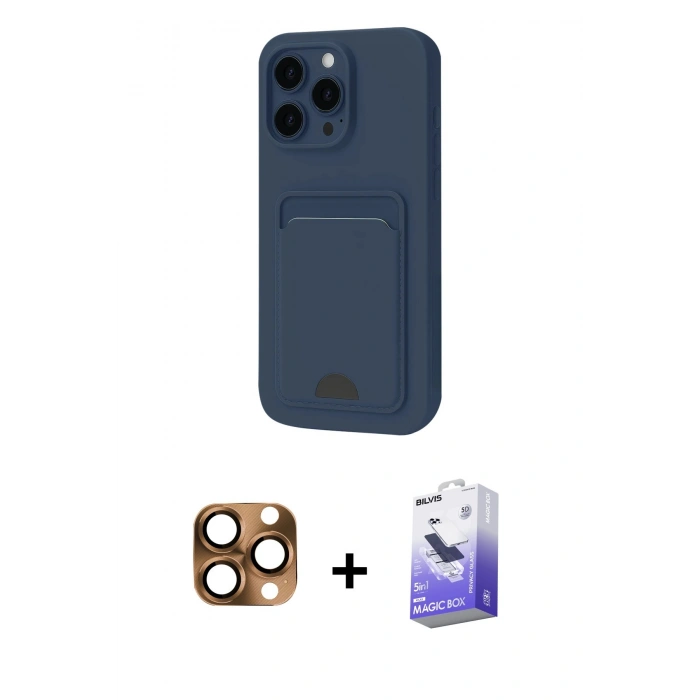 MARSİLYAN™- iPhone 16 Pro Max Kılıf Vadi Çizgi Prime - Siyah Bilvis 5in1 5D Magic Hayalet Cam Ekran Koruyucu + Pers Alüminyum Kamera Lens - CLTM