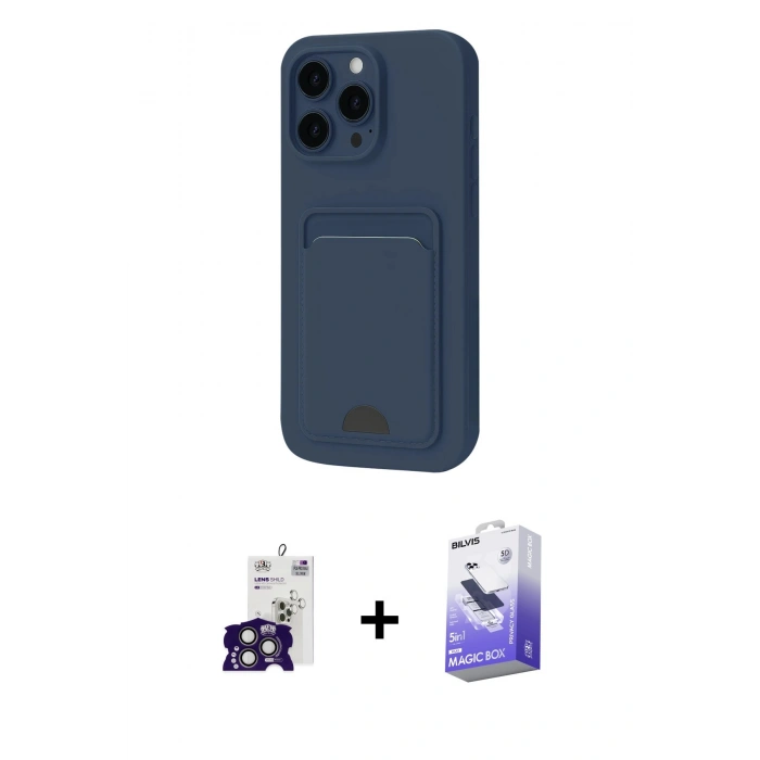 MARSİLYAN™- iPhone 16 Pro Max Kılıf Vadi Çizgi Prime - Siyah Bilvis 5in1 5D Magic Hayalet Cam Ekran Koruyucu + Bilvis Titan Kamera Lens - TMGI