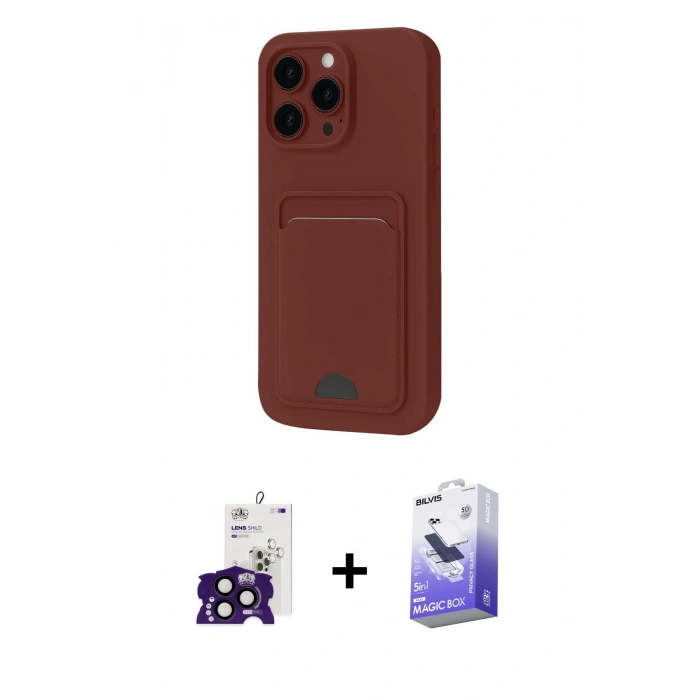 MARSİLYAN™- iPhone 16 Pro Max Kılıf Vadi Çizgi Prime - Siyah Bilvis 5in1 5D Magic Hayalet Cam Ekran Koruyucu + Bilvis Titan Kamera Lens - SH