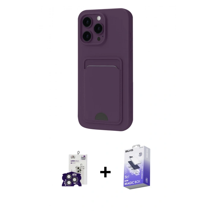 MARSİLYAN™- iPhone 16 Pro Max Kılıf Vadi Çizgi Prime - Siyah Bilvis 5in1 5D Magic Hayalet Cam Ekran Koruyucu + Bilvis Titan Kamera Lens - TMGI