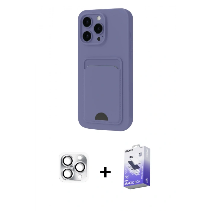 MARSİLYAN™- iPhone 16 Pro Max Kılıf Vadi Çizgi Prime - Siyah Bilvis 5in1 5D Magic Hayalet Cam Ekran Koruyucu + Pers Alüminyum Kamera Lens - GS