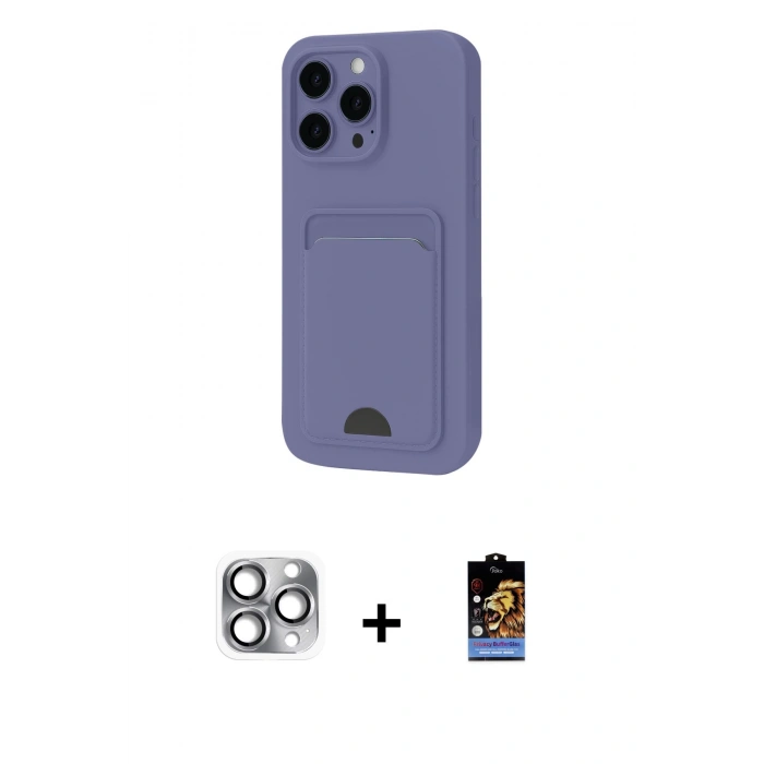 MARSİLYAN™- iPhone 16 Pro Max Kılıf Vadi Çizgi Prime - Siyah Buffer Hayalet Cam Ekran Koruyucu + Pers Alüminyum Kamera Lens - GI