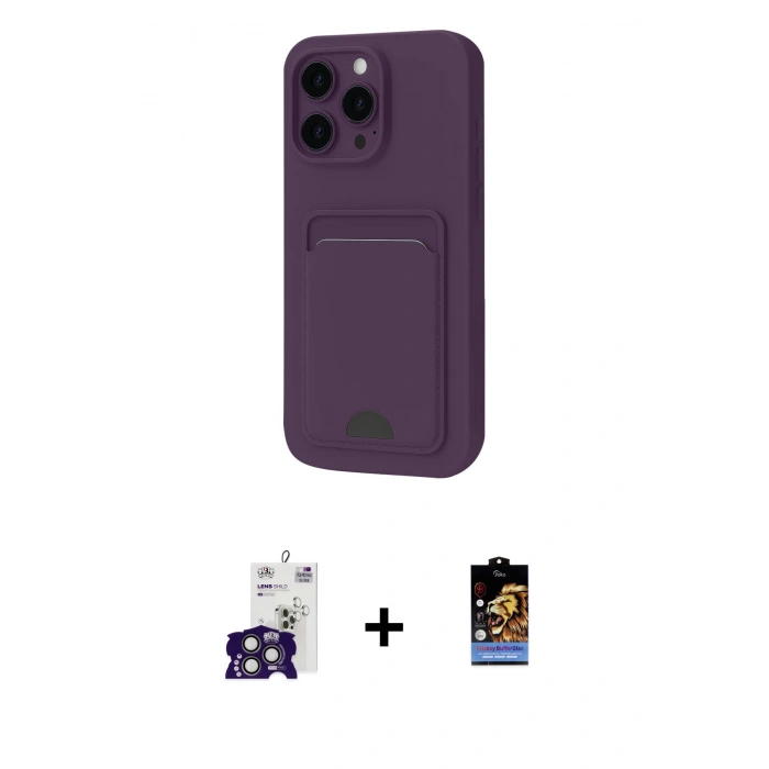 MARSİLYAN™- iPhone 16 Pro Max Kılıf Vadi Çizgi Prime - Siyah Buffer Hayalet Cam Ekran Koruyucu + Bilvis Titan Kamera Lens - TMGI