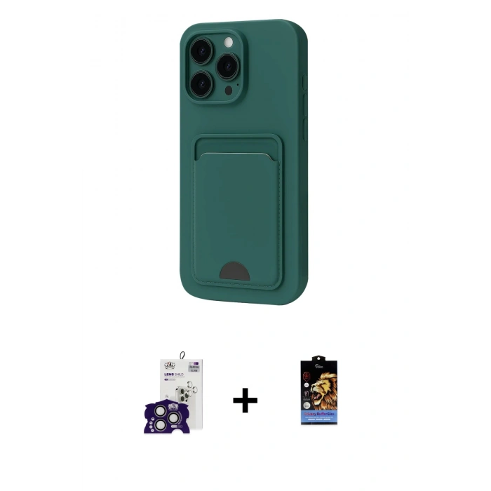 MARSİLYAN™- iPhone 16 Pro Max Kılıf Vadi Çizgi Prime - Siyah Buffer Hayalet Cam Ekran Koruyucu + Bilvis Titan Kamera Lens - TMGI