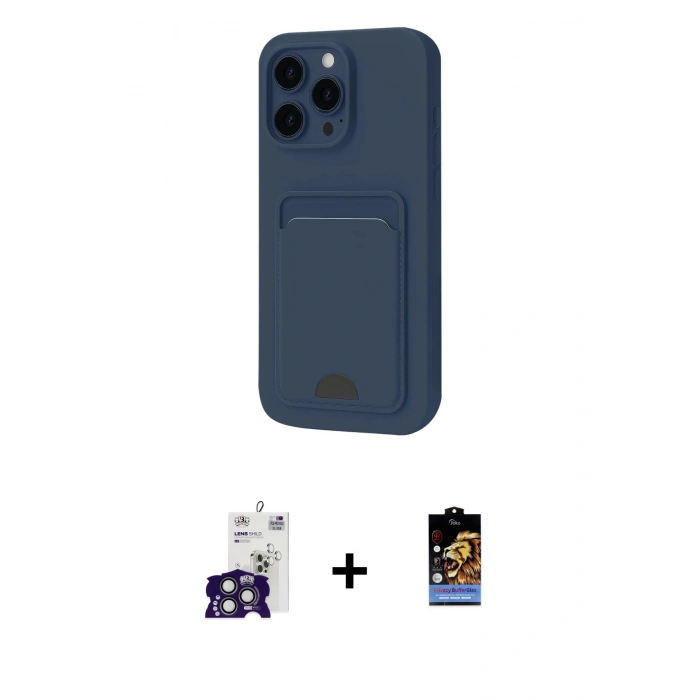 MARSİLYAN™- iPhone 16 Pro Max Kılıf Vadi Çizgi Prime - Siyah Buffer Hayalet Cam Ekran Koruyucu + Bilvis Titan Kamera Lens - TMGI