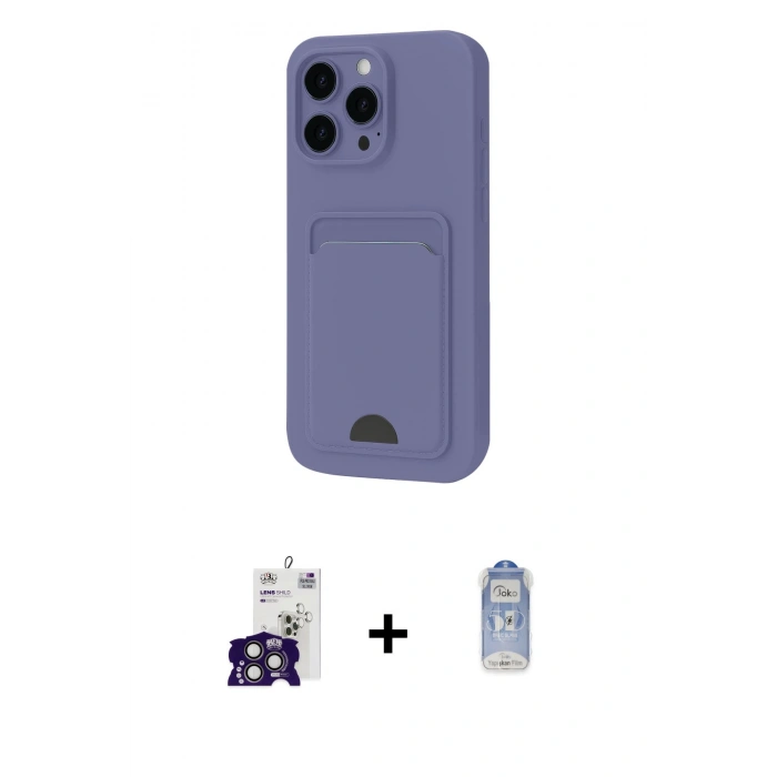 MARSİLYAN™- iPhone 16 Pro Max Kılıf Vadi Çizgi Prime - Siyah Joko Magic 5D Cam + Bilvis Titan Kamera Lens - TMGI