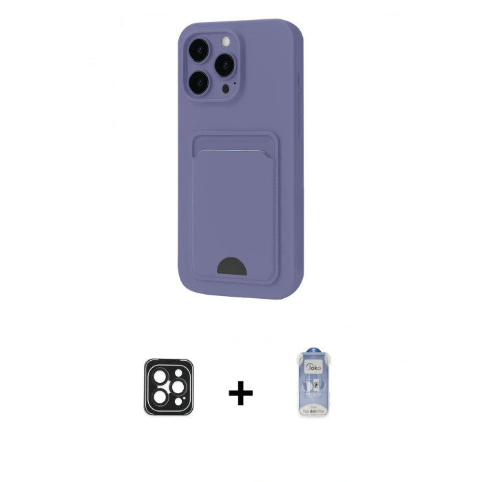 MARSİLYAN™- iPhone 16 Pro Max Kılıf Vadi Çizgi Prime - Siyah Joko Magic 5D Cam + PVD Metal Kamera Lens - SH