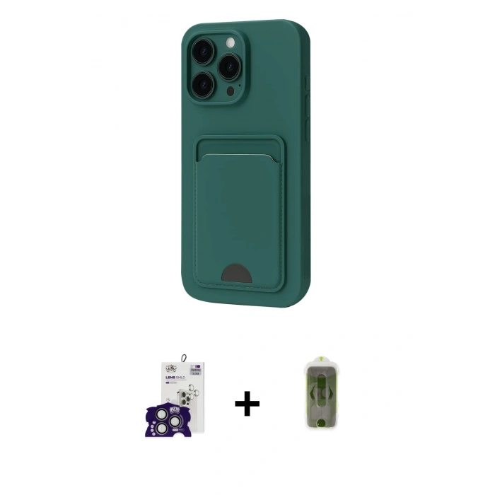 MARSİLYAN™- iPhone 16 Pro Max Kılıf Vadi Çizgi Prime - Siyah Joko Magic 5D Hayalet Cam + Bilvis Titan Kamera Lens - TMGI