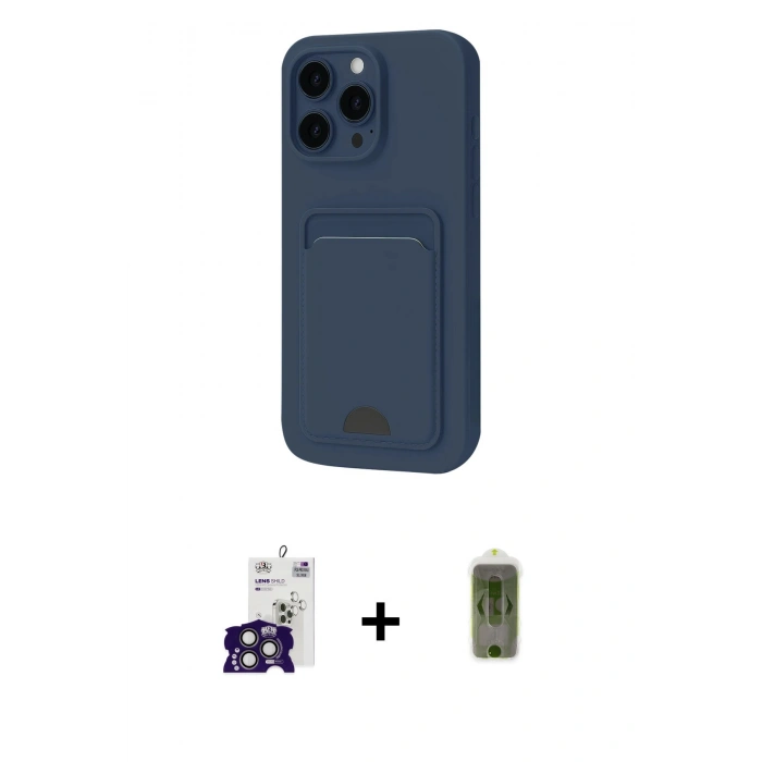 MARSİLYAN™- iPhone 16 Pro Max Kılıf Vadi Çizgi Prime - Siyah Joko Magic 5D Hayalet Cam + Bilvis Titan Kamera Lens - TMGI