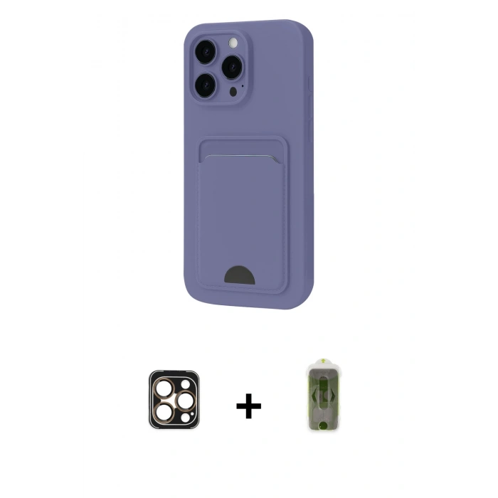 MARSİLYAN™- iPhone 16 Pro Max Kılıf Vadi Çizgi Prime - Siyah Joko Magic 5D Hayalet Cam + Gold PVD Metal Kamera Lens