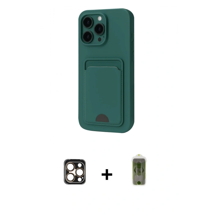 MARSİLYAN™- iPhone 16 Pro Max Kılıf Vadi Çizgi Prime - Siyah Joko Magic 5D Hayalet Cam + Gold PVD Metal Kamera Lens