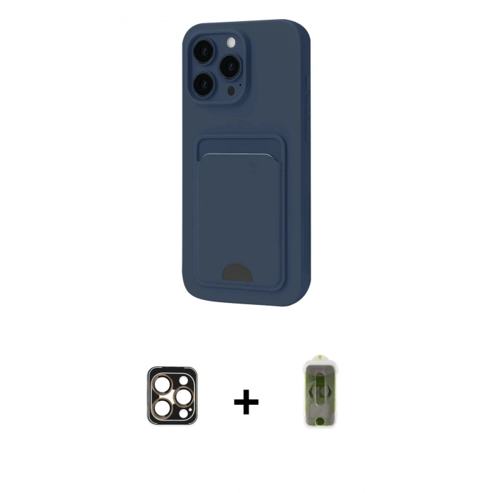 MARSİLYAN™- iPhone 16 Pro Max Kılıf Vadi Çizgi Prime - Siyah Joko Magic 5D Hayalet Cam + Gold PVD Metal Kamera Lens
