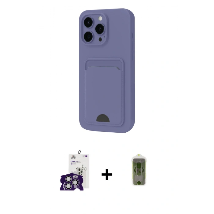 MARSİLYAN™- iPhone 16 Pro Max Kılıf Vadi Çizgi Prime - Siyah Joko Magic 5D Hayalet Cam + Bilvis Titan Kamera Lens - GS