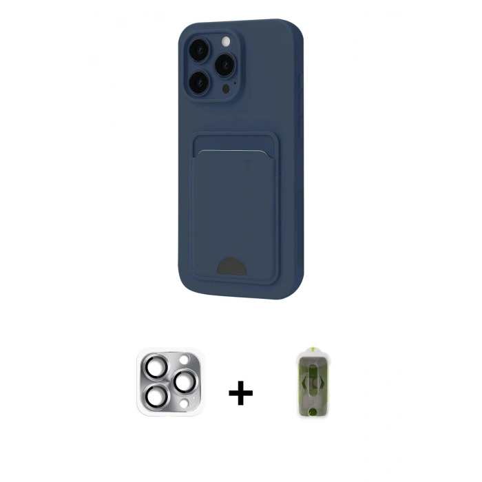 MARSİLYAN™- iPhone 16 Pro Max Kılıf Vadi Çizgi Prime - Siyah Joko Magic 5D Hayalet Cam + Pers Alüminyum Kamera Lens - GI