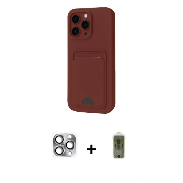 MARSİLYAN™- iPhone 16 Pro Max Kılıf Vadi Çizgi Prime - Siyah Joko Magic 5D Hayalet Cam + Pers Alüminyum Kamera Lens - GI