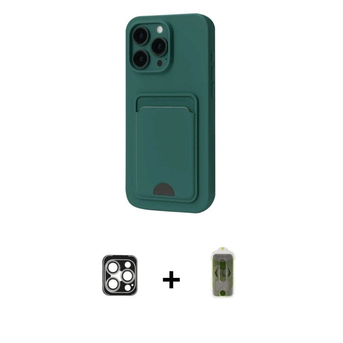 MARSİLYAN™- iPhone 16 Pro Max Kılıf Vadi Çizgi Prime - Siyah Joko Magic 5D Hayalet Cam + PVD Metal Kamera Lens - GS