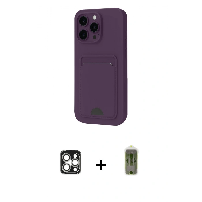 MARSİLYAN™- iPhone 16 Pro Max Kılıf Vadi Çizgi Prime - Siyah Joko Magic 5D Hayalet Cam + PVD Metal Kamera Lens - GS
