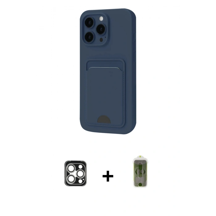 MARSİLYAN™- iPhone 16 Pro Max Kılıf Vadi Çizgi Prime - Siyah Joko Magic 5D Hayalet Cam + PVD Metal Kamera Lens - GS