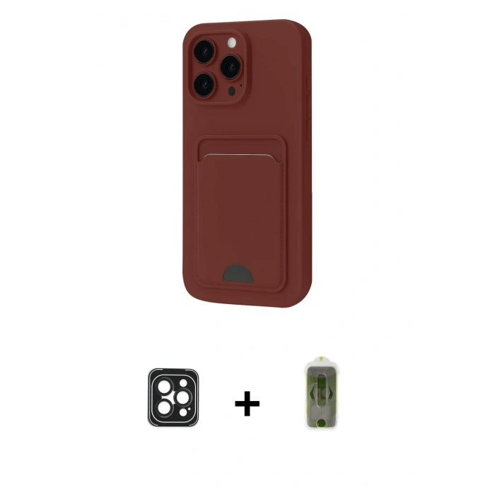 MARSİLYAN™- iPhone 16 Pro Max Kılıf Vadi Çizgi Prime - Siyah Joko Magic 5D Hayalet Cam + PVD Metal Kamera Lens - SH