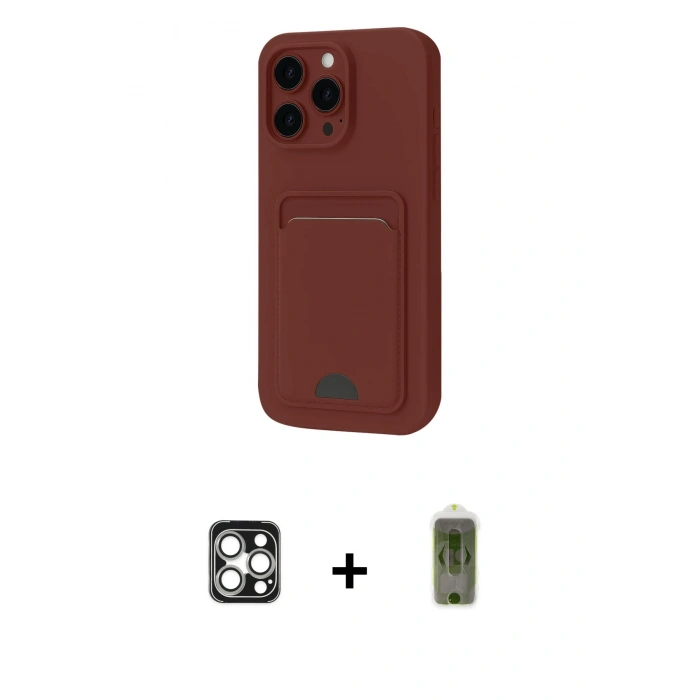 MARSİLYAN™- iPhone 16 Pro Max Kılıf Vadi Çizgi Prime - Siyah Joko Magic 5D Hayalet Cam + PVD Metal Kamera Lens - GS