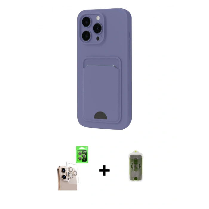 MARSİLYAN™- iPhone 16 Pro Max Kılıf Vadi Çizgi Prime - Siyah Joko Magic 5D Hayalet Cam + Raze Metal Kamera Lens - NLGY