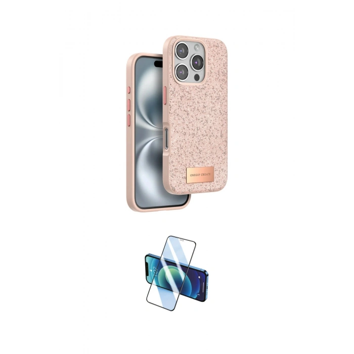 MARSİLYAN™- iPhone 16 Pro Max Kılıf Vadi Klasik Serisi - Siyah 3D Antistatik Seramik Nano Ekran Koruyucu