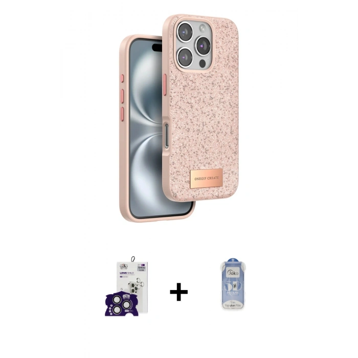 MARSİLYAN™- iPhone 16 Pro Max Kılıf Vadi Klasik Serisi - Siyah Joko Magic 5D Cam + Bilvis Titan Kamera Lens - TMGI