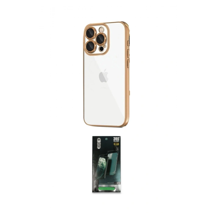 MARSİLYAN™- iPhone 16 Pro Max Kılıf Vadi Minimal - Siyah 360 Mat Full Body Arka Koruyucu