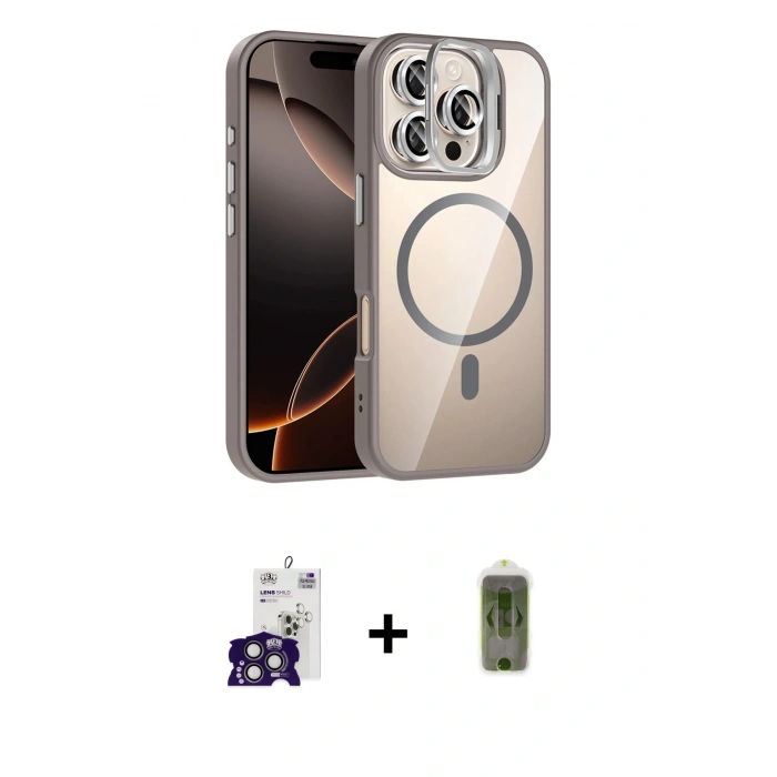 MARSİLYAN™- iPhone 16 Pro Max Kılıf Yadigar Asil Koleksiyonu - Siyah Joko Magic 5D Hayalet Cam + Bilvis Titan Kamera Lens - TMGI