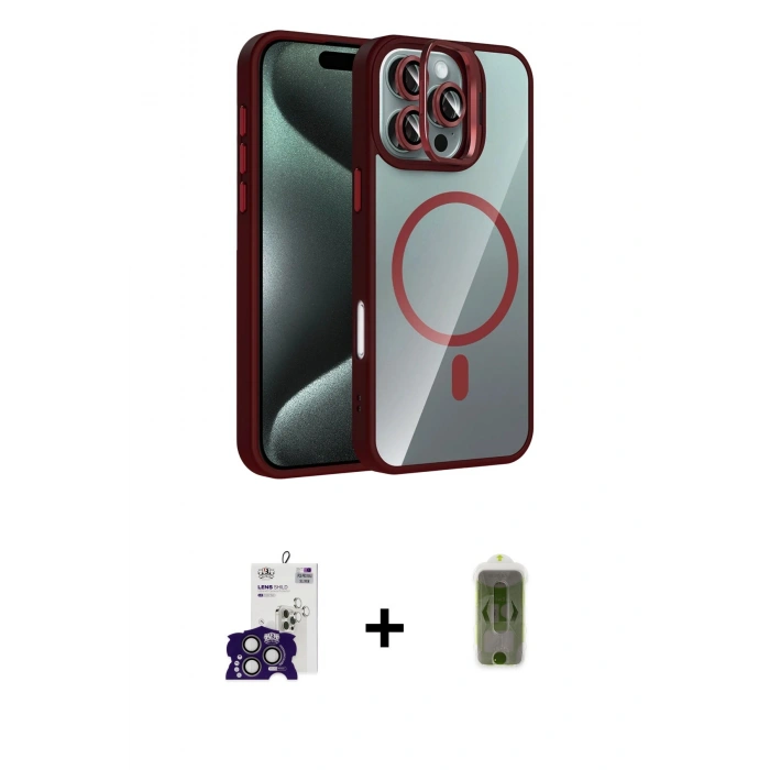 MARSİLYAN™- iPhone 16 Pro Max Kılıf Yadigar Asil Koleksiyonu - Siyah Joko Magic 5D Hayalet Cam + Bilvis Titan Kamera Lens - TMGI