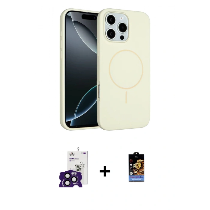 MARSİLYAN™- iPhone 16 Pro Max Kılıf Yankı Form Serisi - Siyah Buffer Hayalet Cam Ekran Koruyucu + Bilvis Titan Kamera Lens - SH