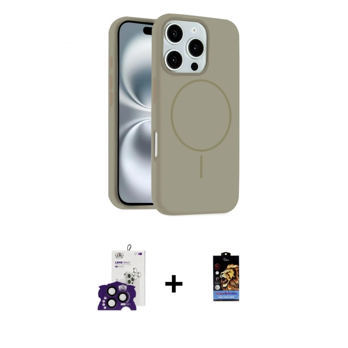 MARSİLYAN™- iPhone 16 Pro Max Kılıf Yankı Form Serisi - Siyah Buffer Hayalet Cam Ekran Koruyucu + Bilvis Titan Kamera Lens - SH
