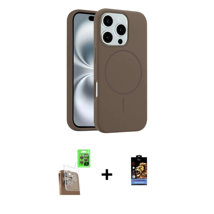 MARSİLYAN™- iPhone 16 Pro Max Kılıf Yankı Form Serisi - Siyah Buffer Hayalet Cam Ekran Koruyucu + Raze Metal Kamera Lens - CLTM