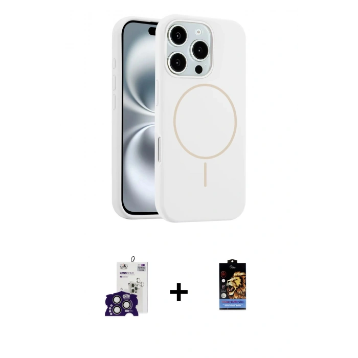 MARSİLYAN™- iPhone 16 Pro Max Kılıf Yankı Form Serisi - Siyah Buffer Hayalet Cam Ekran Koruyucu + Bilvis Titan Kamera Lens - TMGI
