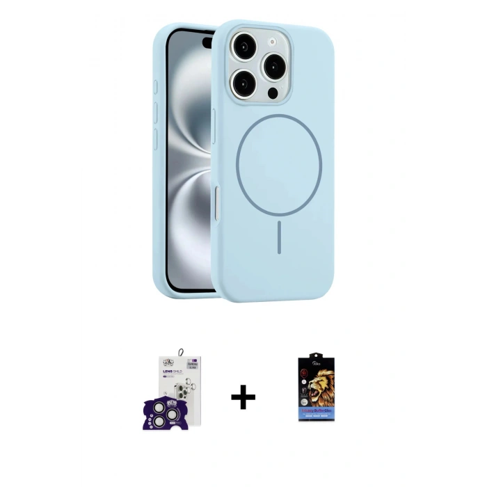 MARSİLYAN™- iPhone 16 Pro Max Kılıf Yankı Form Serisi - Siyah Buffer Hayalet Cam Ekran Koruyucu + Bilvis Titan Kamera Lens - TMGI