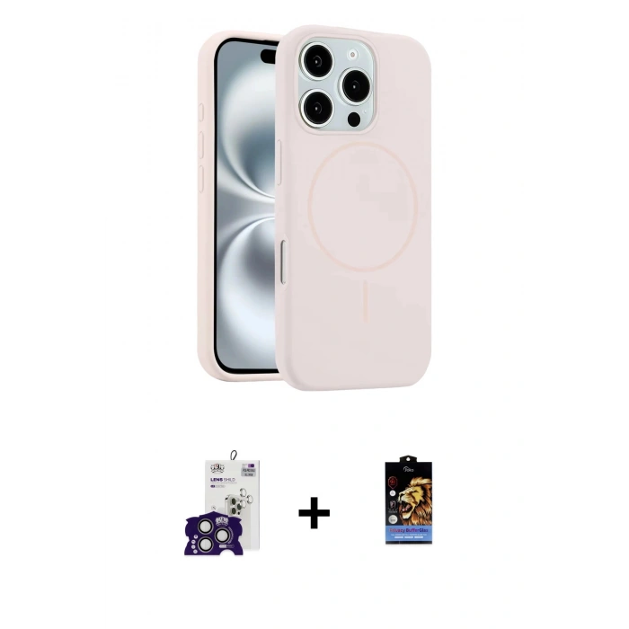 MARSİLYAN™- iPhone 16 Pro Max Kılıf Yankı Form Serisi - Siyah Buffer Hayalet Cam Ekran Koruyucu + Bilvis Titan Kamera Lens - TMGI