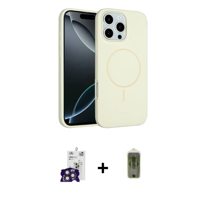 MARSİLYAN™- iPhone 16 Pro Max Kılıf Yankı Form Serisi - Siyah Joko Magic 5D Hayalet Cam + Bilvis Titan Kamera Lens - TMGI