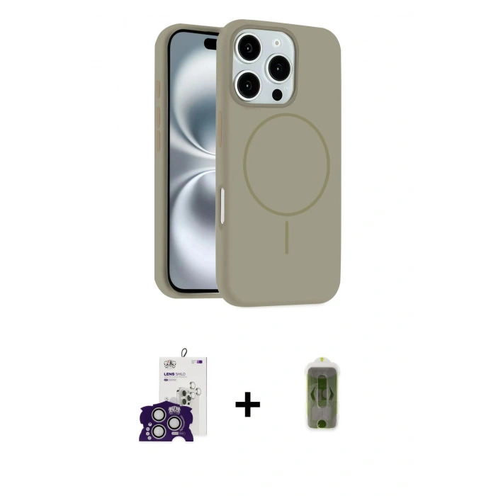 MARSİLYAN™- iPhone 16 Pro Max Kılıf Yankı Form Serisi - Siyah Joko Magic 5D Hayalet Cam + Bilvis Titan Kamera Lens - GS