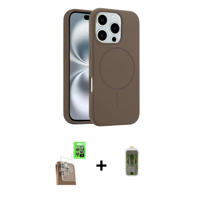 MARSİLYAN™- iPhone 16 Pro Max Kılıf Yankı Form Serisi - Siyah Joko Magic 5D Hayalet Cam + Raze Metal Kamera Lens - CLTM