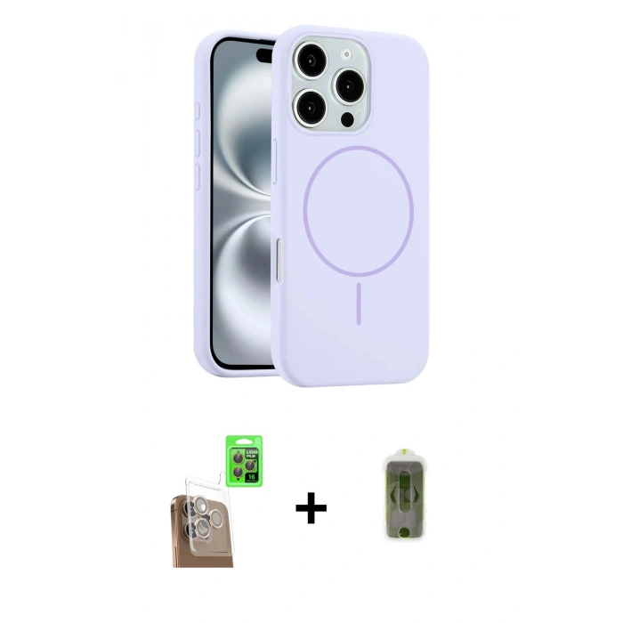 MARSİLYAN™- iPhone 16 Pro Max Kılıf Yankı Form Serisi - Siyah Joko Magic 5D Hayalet Cam + Raze Metal Kamera Lens - CLTM