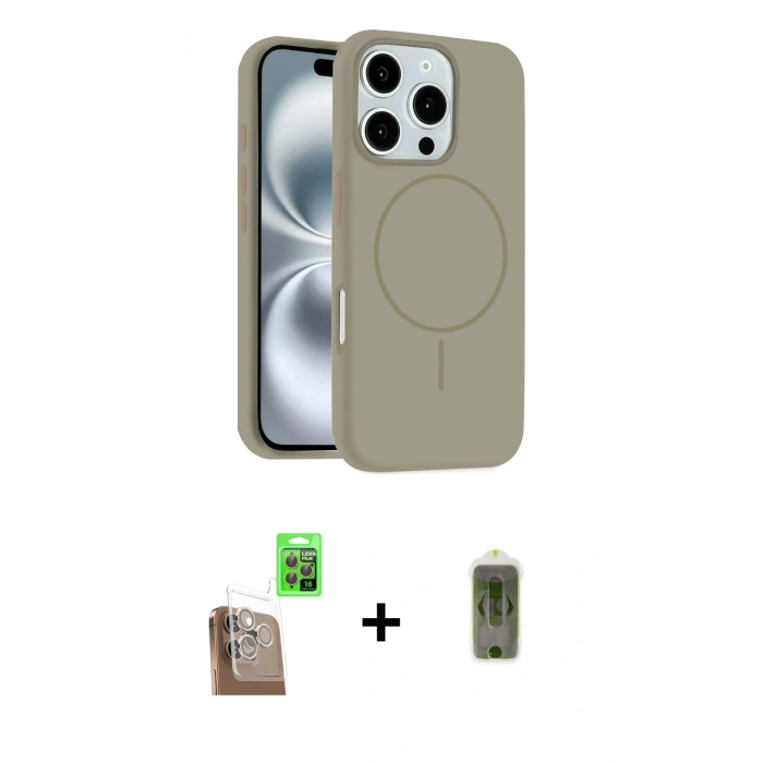 MARSİLYAN™- iPhone 16 Pro Max Kılıf Yankı Form Serisi - Siyah Joko Magic 5D Hayalet Cam + Raze Metal Kamera Lens - CLTM