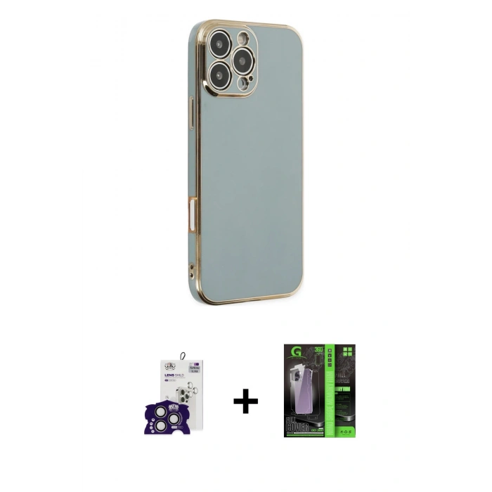 MARSİLYAN™- iPhone 16 Pro Max Kılıf Yankı Serisi - Şeffaf 360 Full Body Arka Koruyucu + Bilvis Titan Kamera Lens - TMGI