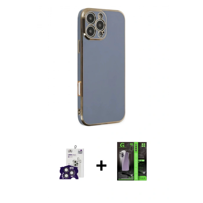 MARSİLYAN™- iPhone 16 Pro Max Kılıf Yankı Serisi - Şeffaf 360 Full Body Arka Koruyucu + Bilvis Titan Kamera Lens - TMGI