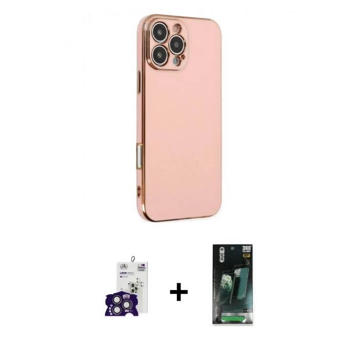 MARSİLYAN™- iPhone 16 Pro Max Kılıf Yankı Serisi - Siyah 360 Mat Full Body Arka Koruyucu + Bilvis Titan Kamera Lens - TMGI